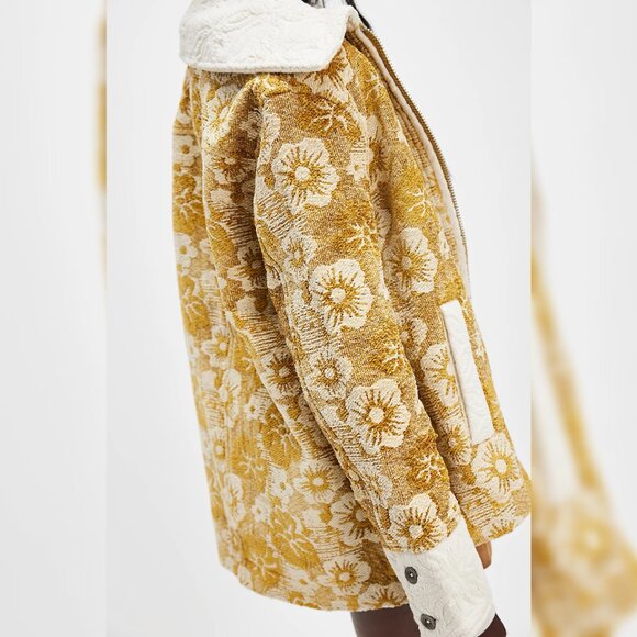 Free People Sabrina Tapestry Jacket XS 2 Women's Winter Floral Coat NEW 45162 - Picture 3 of 7